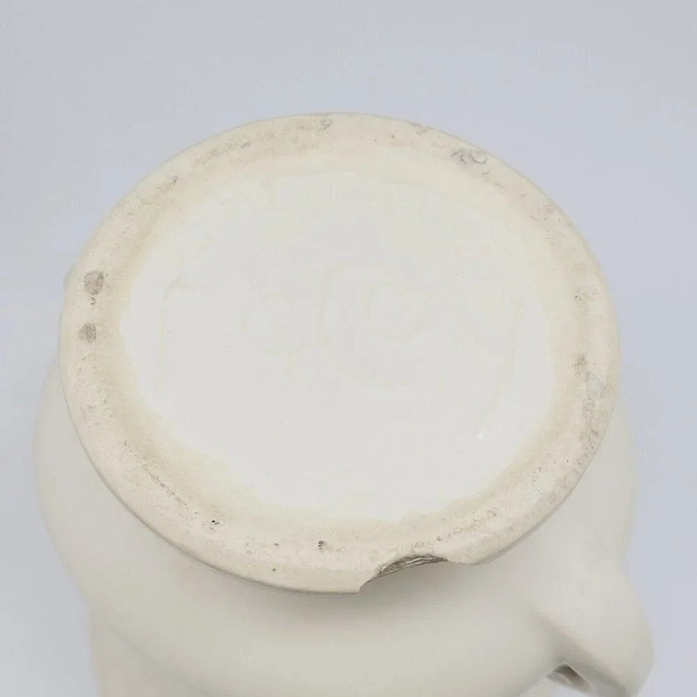 McCoy Ceramic Vase Urn Blossom Time Off White Vintage 1940s Vintage Mid Century